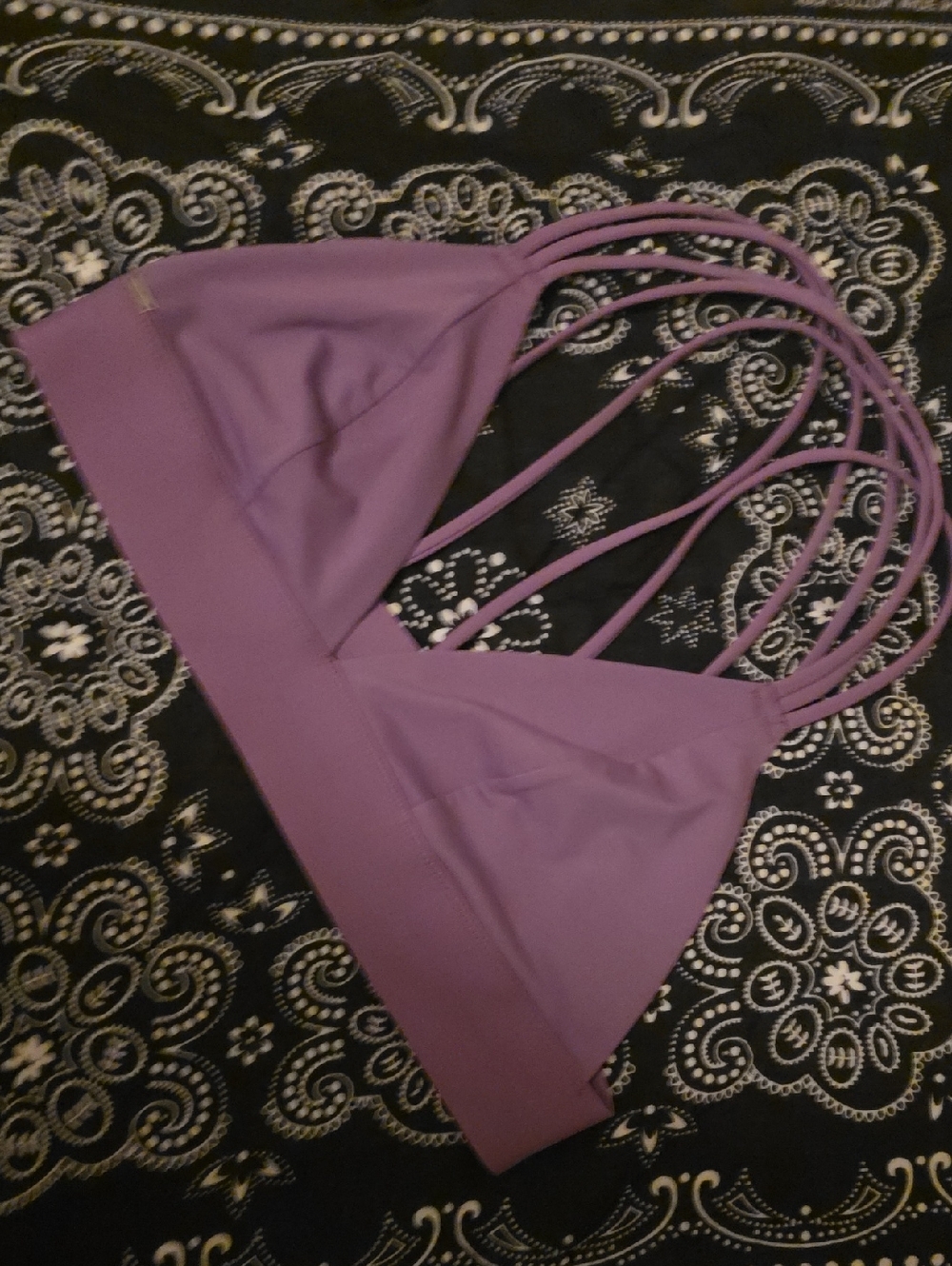 PINK Victoria's Secret Plum Purple Strappy Sports Bra